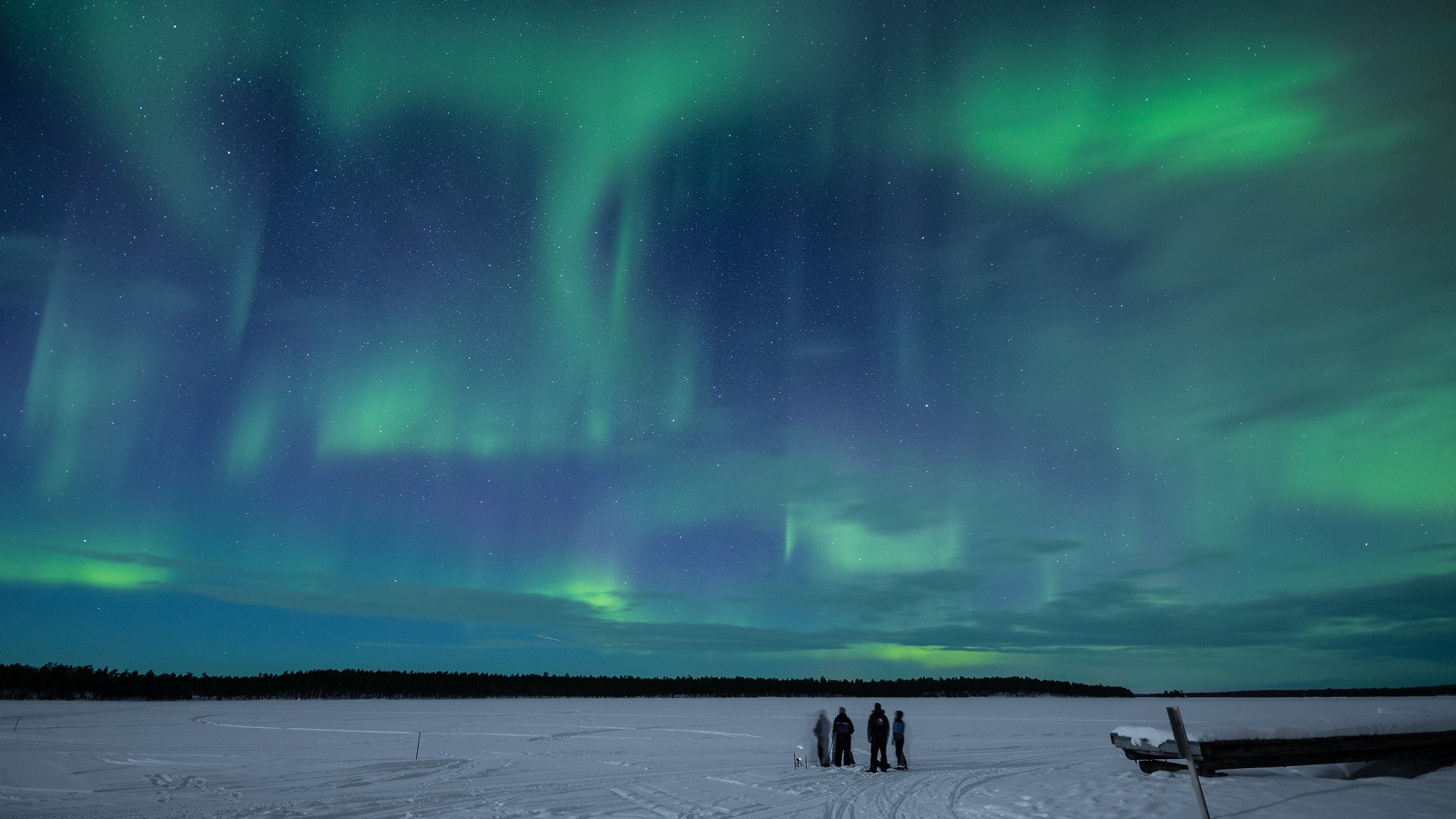 Arktis Tours - Winterabenteuer - Polarlicht im Wildernesshotel Nellim
